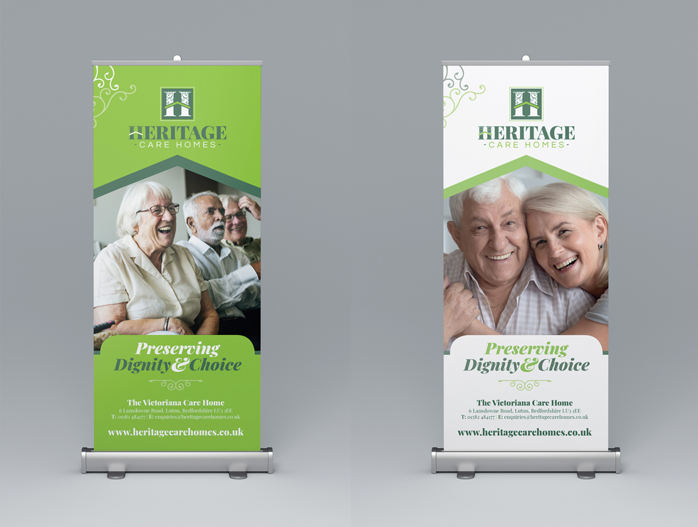Heritage Care Homes Roll up Displays
